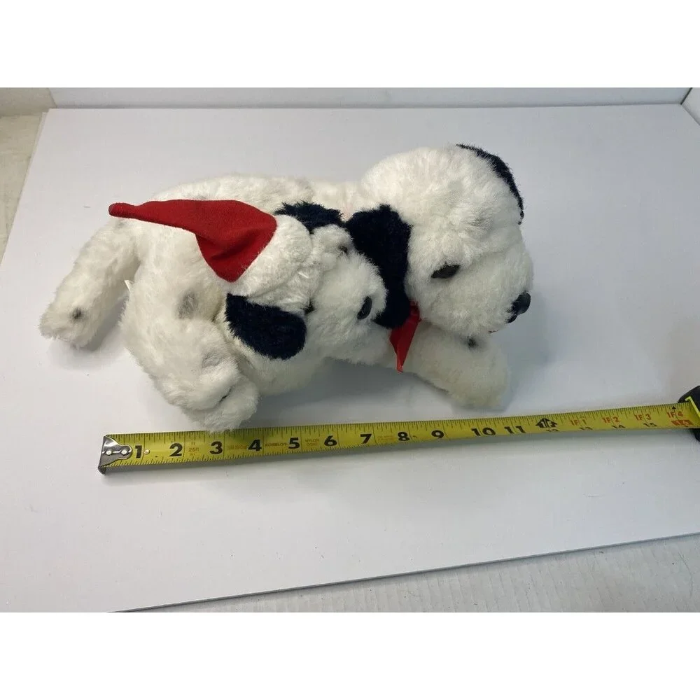 Dalmatian W Baby Fiesta 11” Plush Stuffed Animal Dog Santa Hat Christmas Holiday